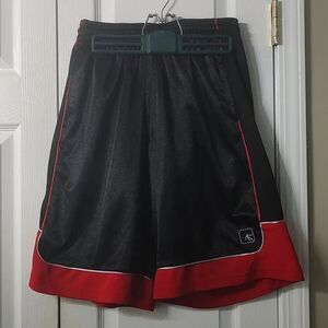 And1 red black athletic basketball shorts Sz M